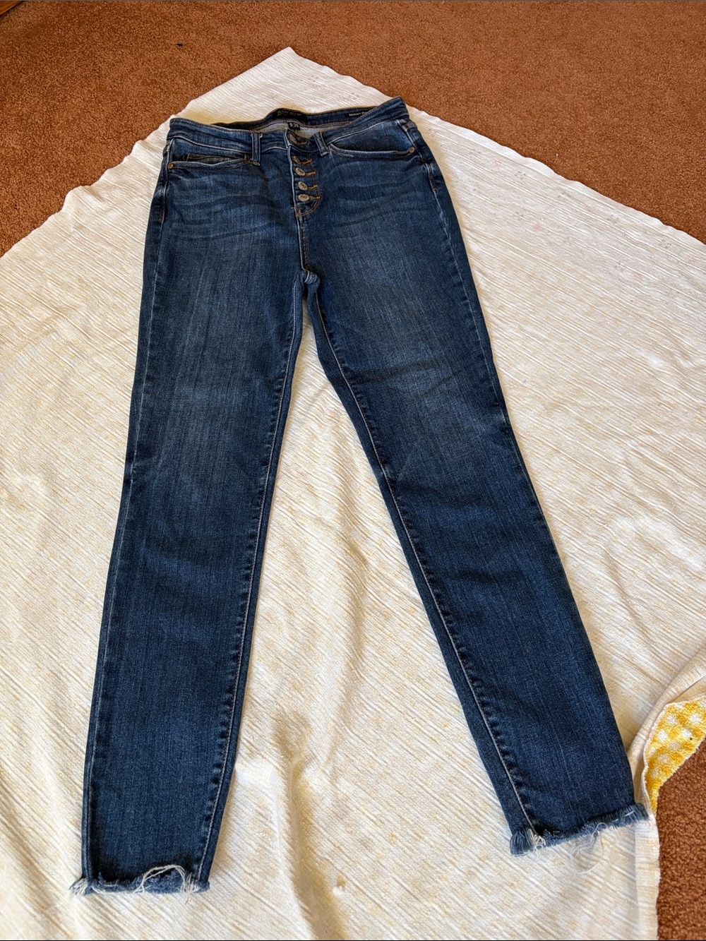 Judy Blue Dark Wash High-Rise Button-Fly Skinny Jeans